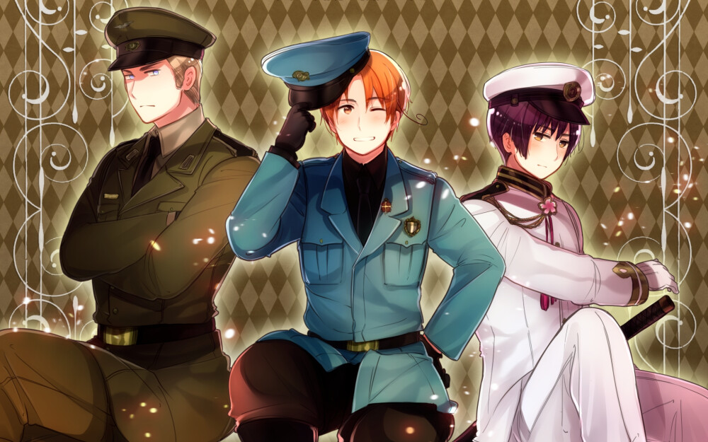 黑塔利亚 APH Axis Powers- Hetalia 轴心国（德 北意 日） 壁纸