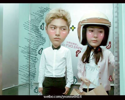 《对我而言可爱的她》尹世娜&amp;amp;时宇大头图（郑秀晶&amp;amp;金明洙）