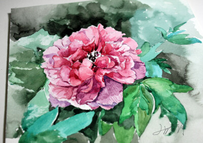 花，开得很美，可以人们画笔上的色彩，不及它的万分之一。