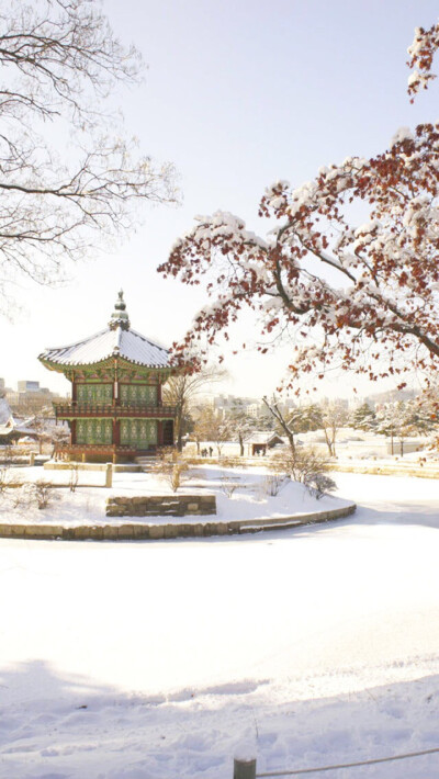 首尔景福宫雪景