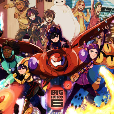 Big Hero 6（超能陆战队） Silver Samurai、Sunfire、GoGo Tomago、Honey Lemon、Hiro Takachiho与Baymax