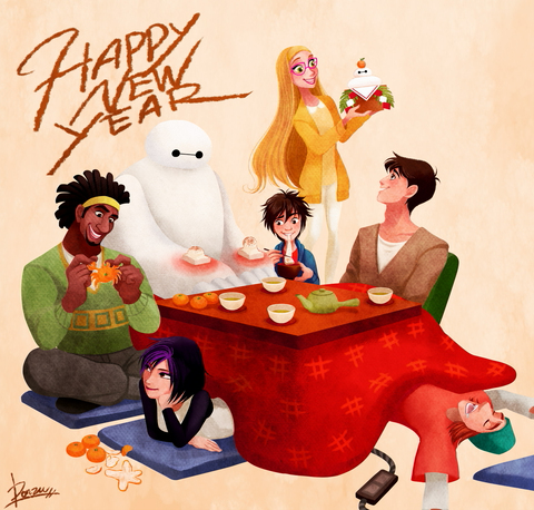 Big Hero 6（超能陆战队） Silver Samurai、Sunfire、GoGo Tomago、Honey Lemon、Hiro Takachiho与Baymax、Tadashi