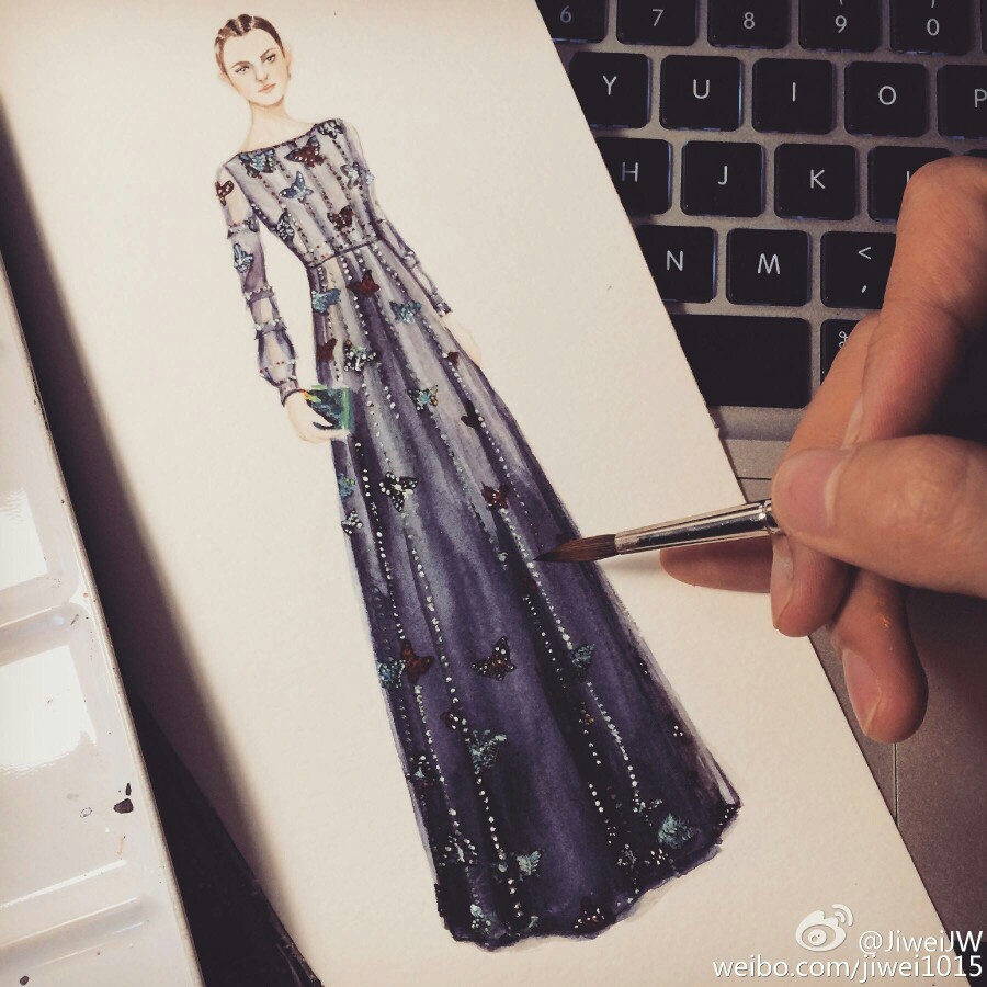 2015 Pre-Fall illustration by JiweiJW自有仙女银河来，不囿花草纳苍穹.