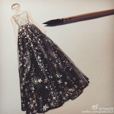 2015 Pre-Fall illustration by JiweiJW自有仙女银河来，不囿花草纳苍穹.