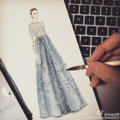 2015 Pre-Fall illustration by JiweiJW自有仙女银河来，不囿花草纳苍穹.