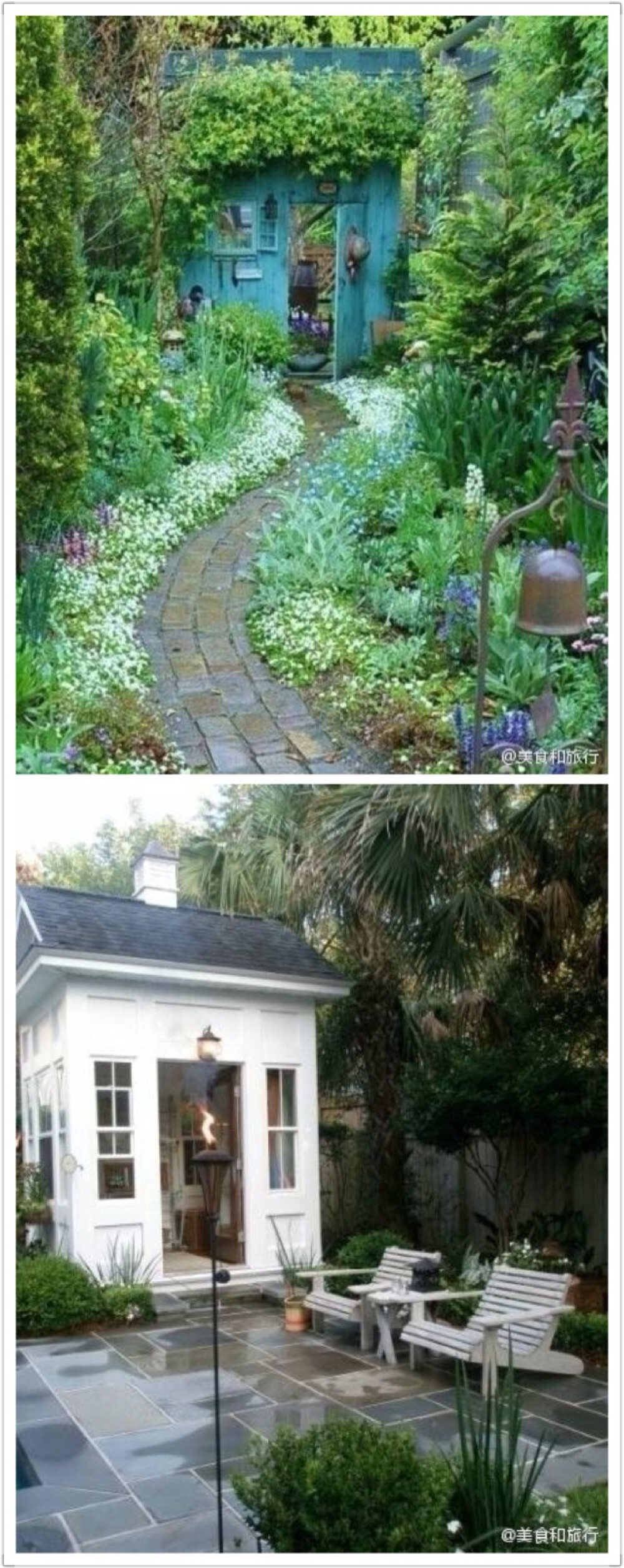 庭院 干净的砖地和小路