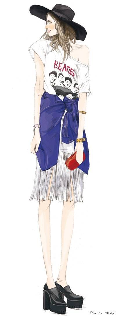 手绘 时装 插画 设计