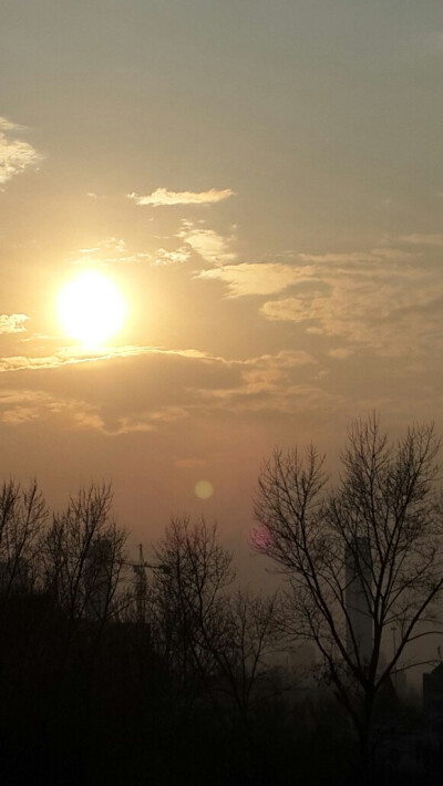 [原创]最喜欢被太阳映成金色的云彩，唯一可惜没有单反，要不然拍的会更清晰 拍摄:酒悠