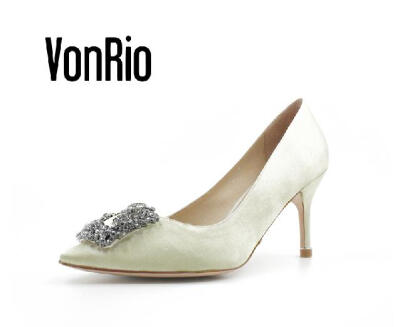 VonRio 2015春季新品高跟鞋香槟金