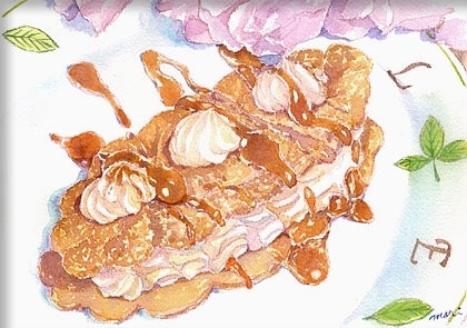 日本美食画家Mari美食水彩画