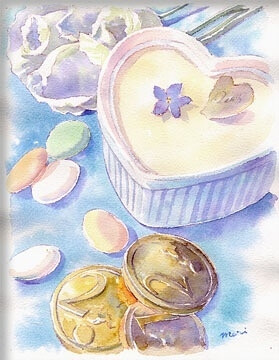 日本美食画家Mari美食水彩画