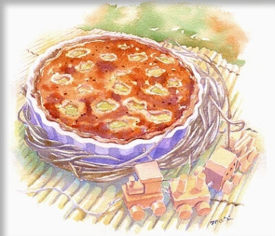 日本美食画家Mari美食水彩画