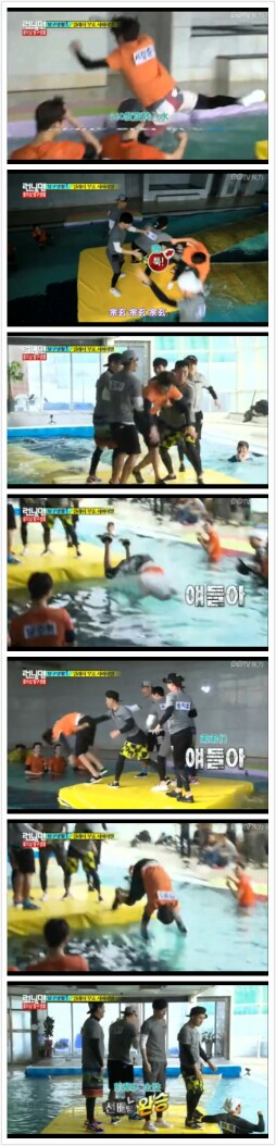 【Running Man】20150119前辈队大败后辈队 光洙的入水也是醉了~