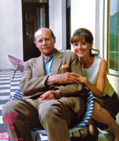 Audrey Hepburn and her father