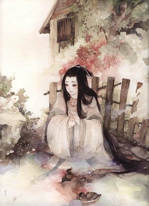 【中国风·花卉拟人】瑞香 又名：蓬莱花、风流花 花色：紫红花 花期：二月至三月初 花语：祥瑞、吉利