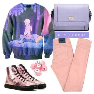 The fashion trend STYLOSOPHY『色系搭配』淡紫+淡粉