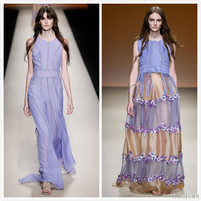 Alberta Ferretti2015春夏高级成衣波西米亚元素与长裙的完美结合