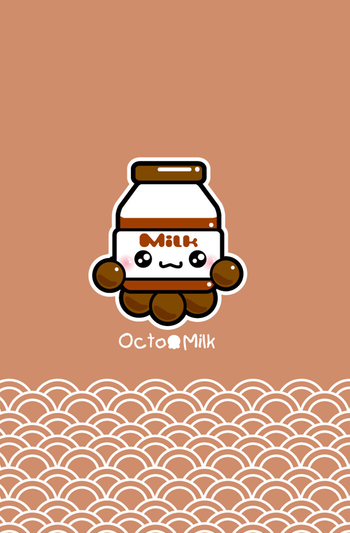 小可爱巧克力牛奶line换不完的手机壁纸