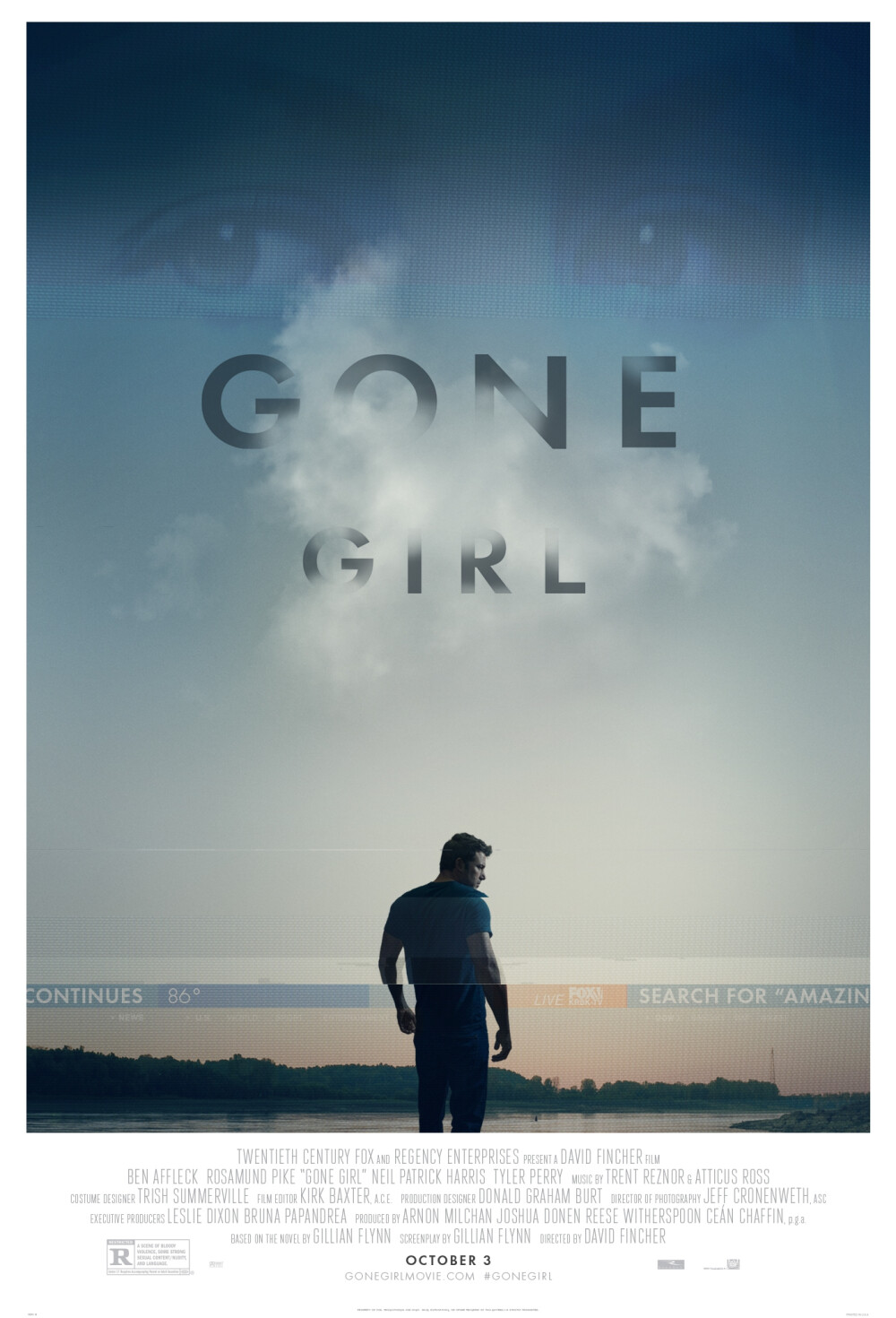 《消失的爱人 Gone Girl》导演大卫·芬奇 David Fincher 编剧 吉莉安·弗琳 Gillian Flynn 主演 本·阿弗莱克 Ben Affleck 罗莎曼德·派克 Rosamund Pike 这个剧情很牛，男主很帅~值得推荐~~完全可以给到四颗星以上，最可怕的是身边的人，你可能完全不了解你周围的人到底做了些什么，想想都觉得很恐怖……