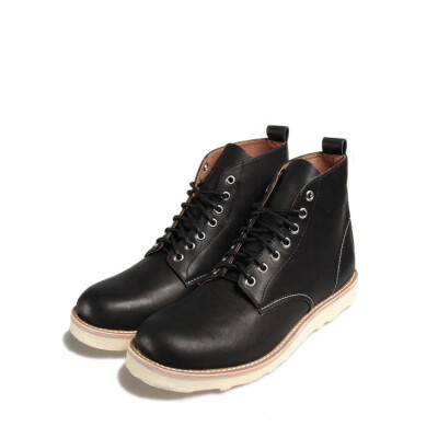 BLESS TYCHE BOOT FW &ldquo;Round Toe&rdquo; 黑色全皮圆头工装靴