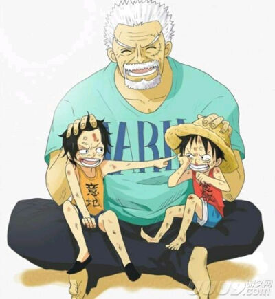 海贼王 ONE PIECE 喜欢这群阳光快乐的人们 路飞 艾斯 卡普