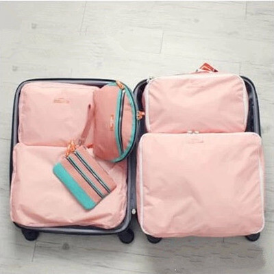 韩版旅行收纳袋套装衣物整理包整理袋 刘涛多功能收纳5件套装