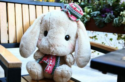 可爱Amuse垂耳兔玩偶长耳兔大头兔公仔毛绒玩具圣诞节礼物女