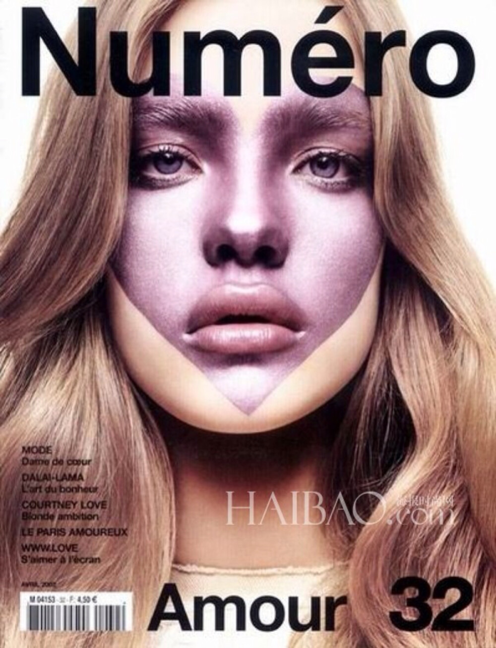 《Numero》杂志2002年4月刊封面 模特：纳塔利·沃佳诺娃 (Natalia Vodianova) 摄影师：Solve Sundsbo