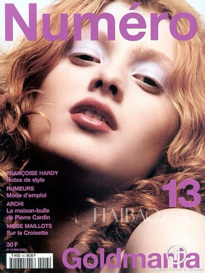 《Numero》杂志2000年5月刊封面 模特：凯伦·艾尔森 (Karen Elson) 摄影师：Thomas Schenk