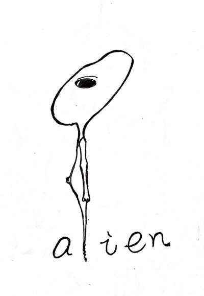 每日一画，alien,2015.1.29