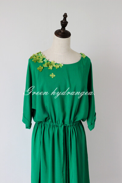 夏天做的绿裙子：P