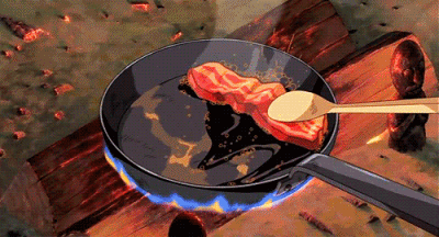 动画gif 哈尔的移动城堡 烤肉