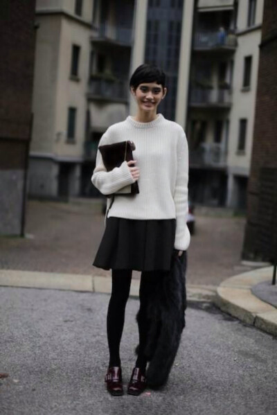 #超模#-奚梦瑶（Ming Xi）鬼马温婉可人儿，高分街拍Look...So Fashion！