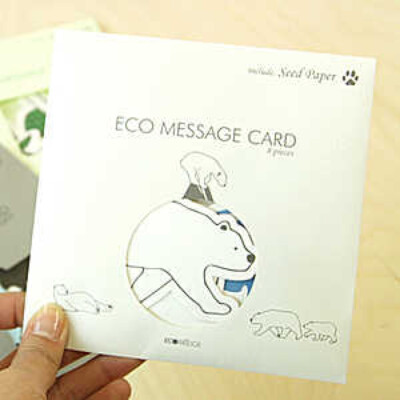 Ecobridge 信息卡片吊牌 纸质种子 -POLAR BEAR北极熊