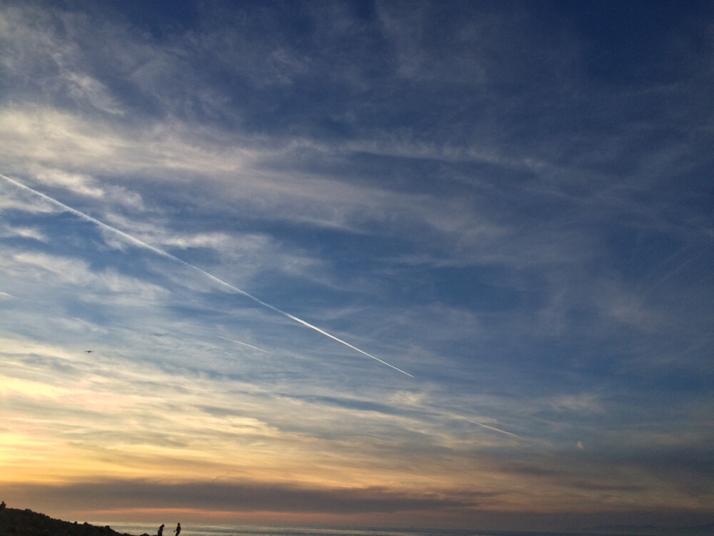 夕阳余晖下的天空～