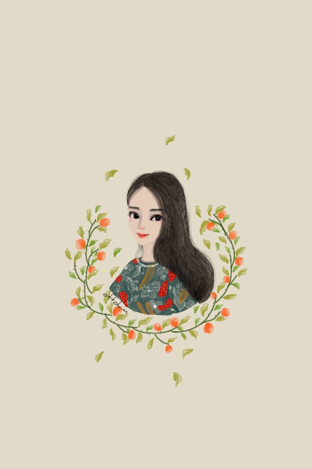 手绘女头