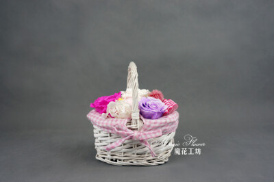 魔花工坊Mini永生花篮之【心动】http://mfstudio.taobao.com/