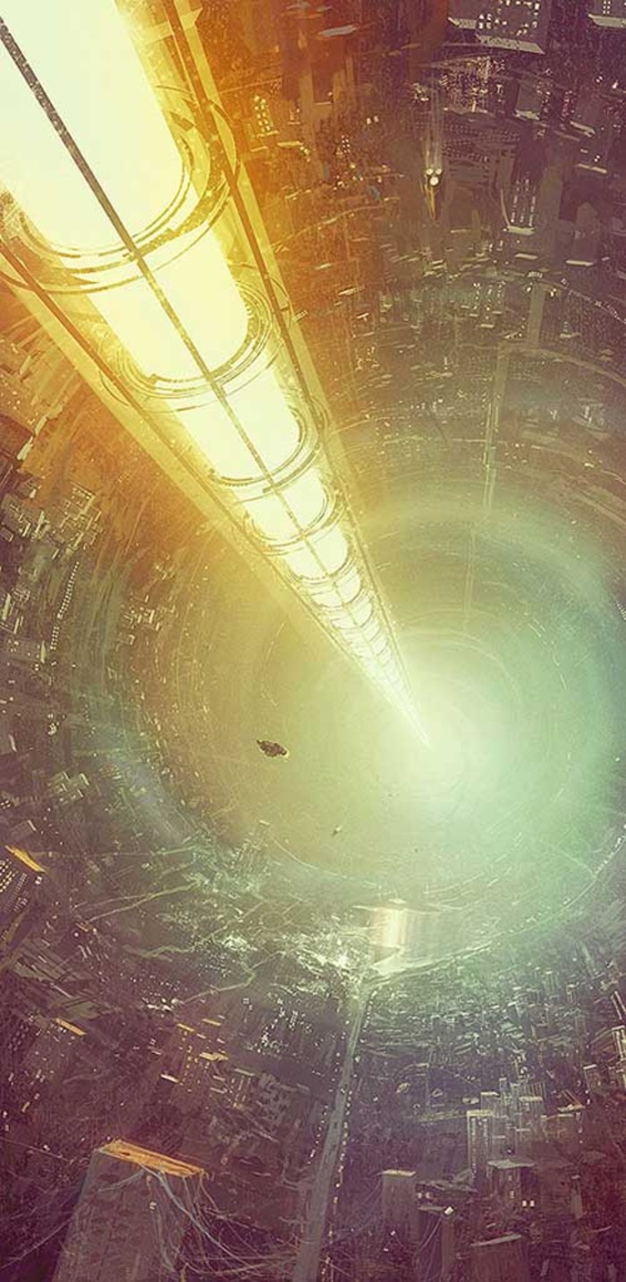 电梯二次元插画