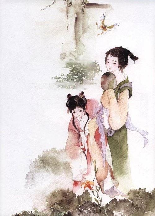 【中国风·花卉拟人】萱草 又名：金针、黄花菜、忘忧草、宜男草、疗愁、鹿箭 花色：红、黄 花期：六月至七月 花语：遗忘的爱、放下忧愁、爱的忘却