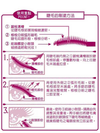 睫毛膏刷图方法