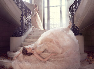 Lazaro Bridal Gowns, wedding dresses Spring 2015 collection。拉萨罗2015春夏婚纱大片。