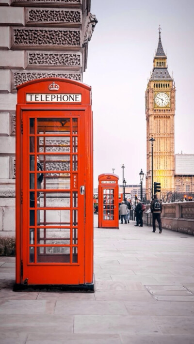 伦敦 电话亭