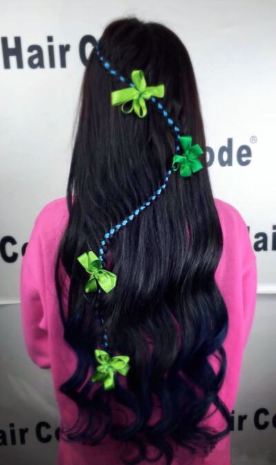 无痕接发。时尚色彩