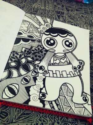 黑白画~嘻哈哈！