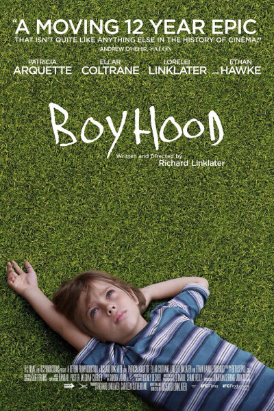 Boyhood 第72届金球奖获奖电影《少年时代》海报 影片讲述了一个男孩从6岁到18岁的成长历程，导演理查德·林克莱特花了12年时间来完成这部作品。它仔细描述了孩子的成长过程，及其父母各个方面的变化，可以让观众细致…