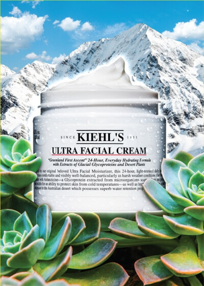 Kiehl’s 上市十年的保湿经典「冰河醣蛋白保湿霜」