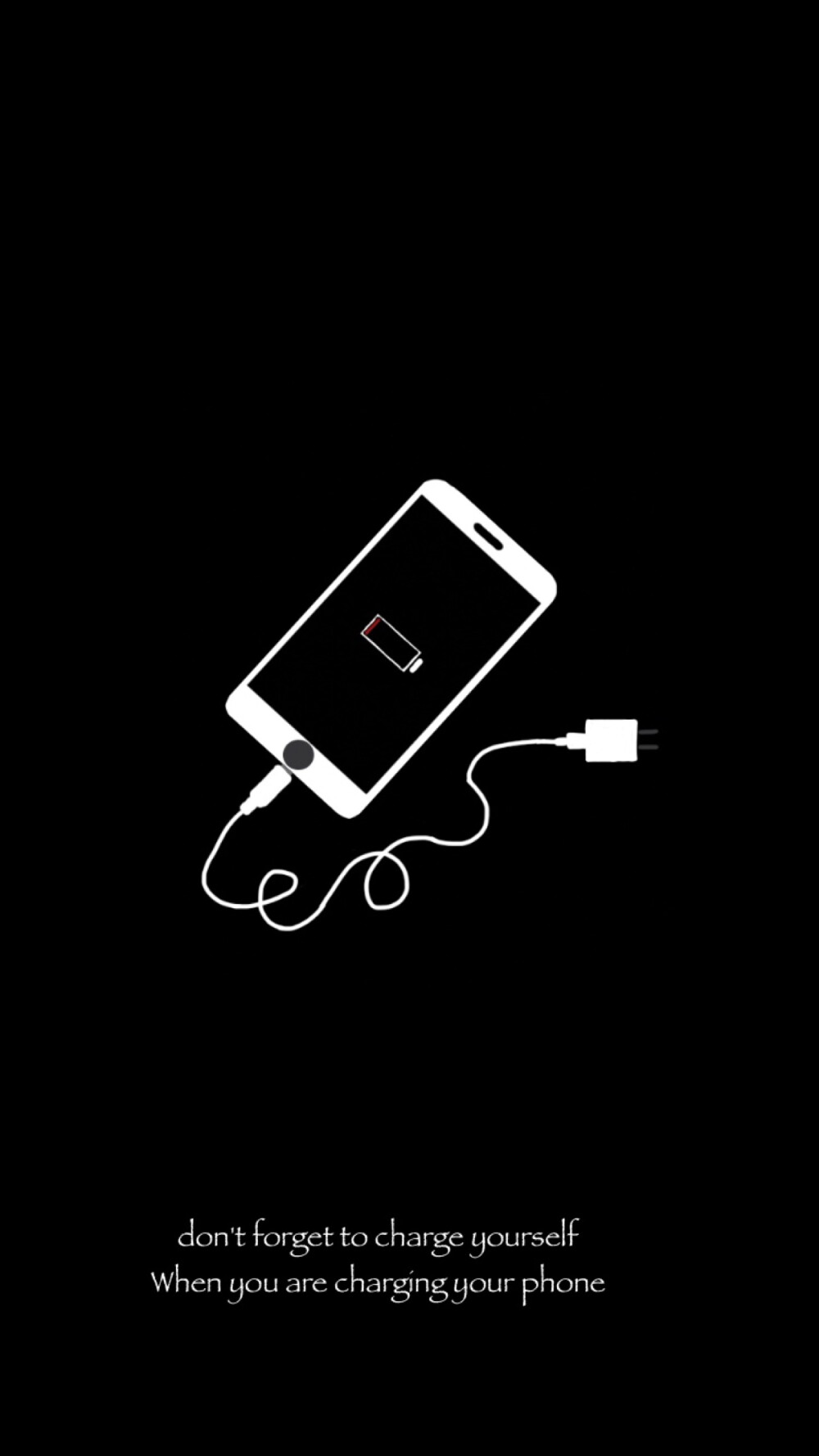 壁纸 简单 黑色 iphone6 charge 充电！