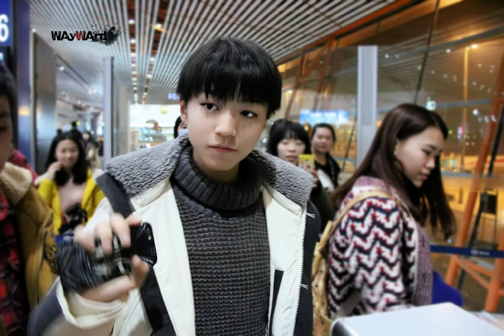 TFBOYS王俊凯，王俊凯，2015.01.11江北-首都-江北机场高清图，cr.logo