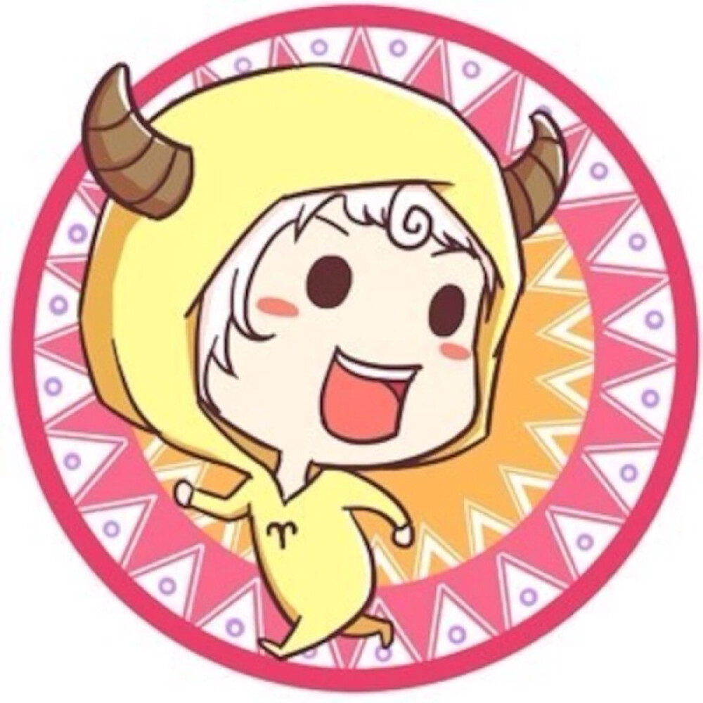 白羊座,q版十二星座/勇往直前/红色/无水印 「flora芙洛娅」