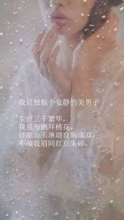 我只想做个安静的美男子